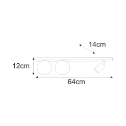 Cheap Czarna lampa sufitowa, listwa na trzy żarówki K-5490 z serii SWING Żyrandole Nowoczesne