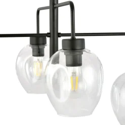 Best Sale Czarna lampa sufitowa na sztywnym zwisie 1164/4 LUKKA | Kaja Żyrandole Nowoczesne