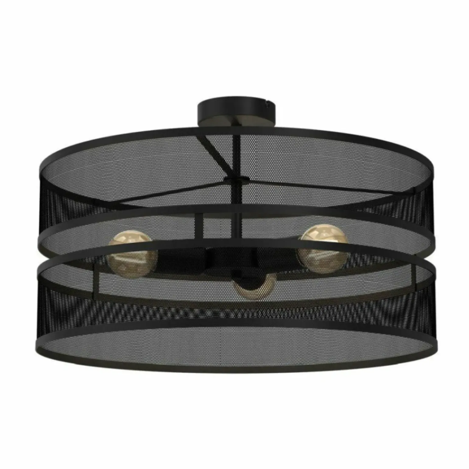 Best Sale Czarna lampa sufitowa, okazały, szeroki abażur LX 3152 z serii GLUM Żyrandole Nowoczesne