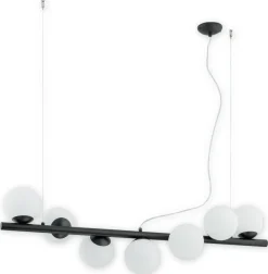 Best Czarna lampa sufitowa z 7 kloszami O2917 W7 CZA | Kaja Oświetlenie Żyrandole Nowoczesne