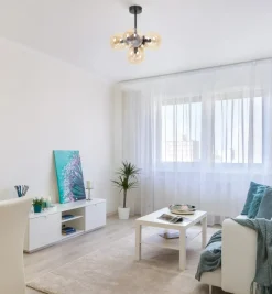 Hot Czarna lampa sufitowa z bursztynowym kloszem K-5367 z serii PIRO Żyrandole Nowoczesne