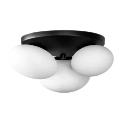 Sklep Kaja Czarna lampa sufitowa z białymi kloszami ZM 1190 OMI | Kaja