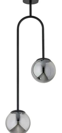 Cheap Czarna lampa sufitowa z dwoma kloszami AL 62450 z serii VECTOR | Kaja Oświetleni Żyrandole Nowoczesne