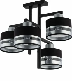 Cheap Czarna lampa sufitowa z dekoracyjnymi abażurami SIG 32146 z serii PRO Żyrandole Nowoczesne