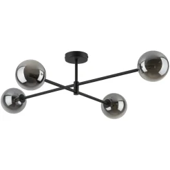 Fashion Czarna lampa sufitowa z grafitowymi kloszami TK 6235 SARIUS | Kaja Żyrandole Nowoczesne
