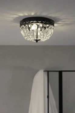 Sklep Kaja Czarna lampa sufitowa z kloszem z kryształków 108598 z serii ETIENNE