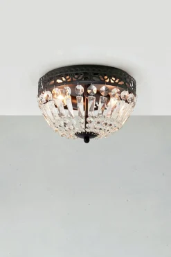 Sklep Kaja Czarna lampa sufitowa z kloszem z kryształków 108598 z serii ETIENNE