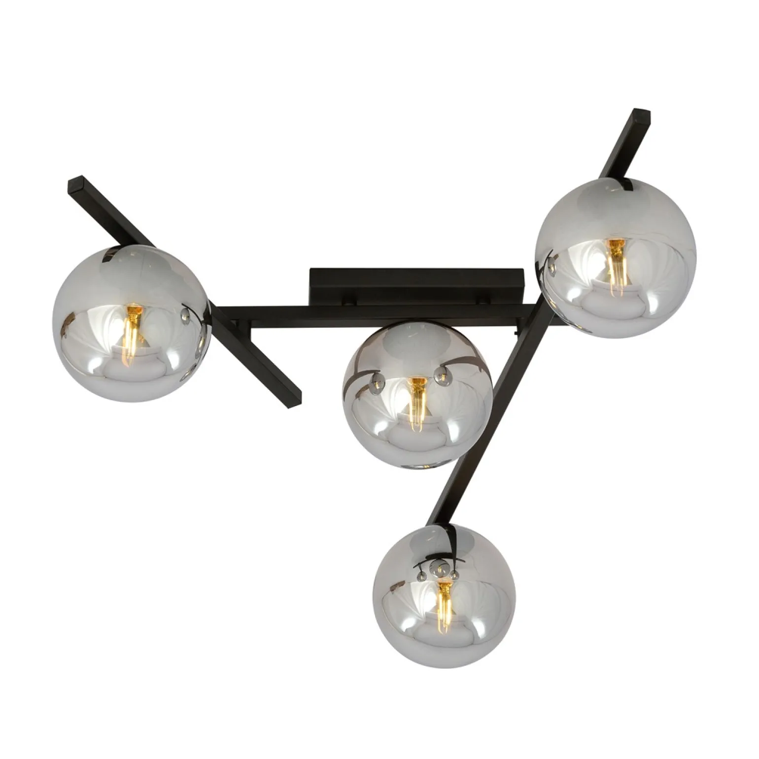 Sklep Kaja Czarna lampa sufitowa z kloszami, do sypialni 1104/4 SMART | Kaja