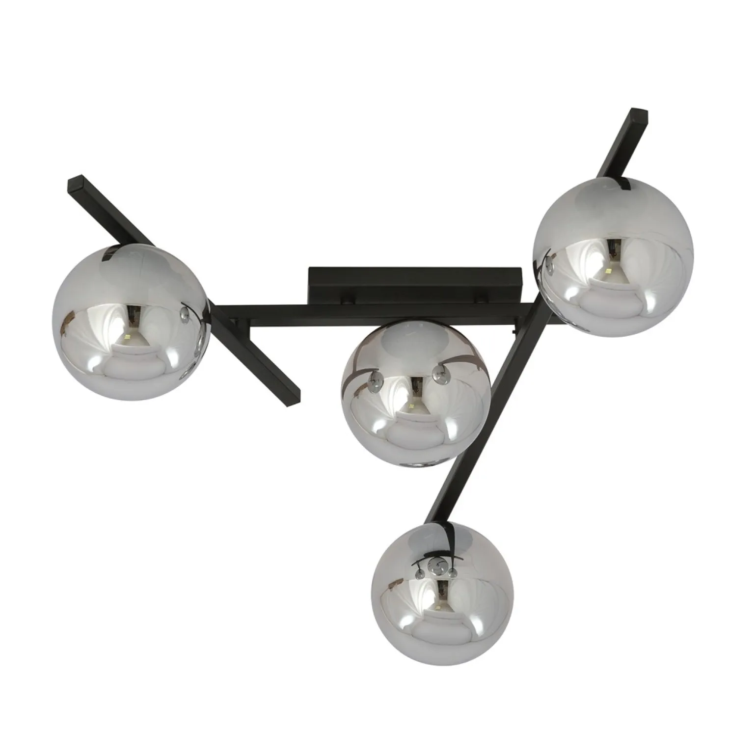 Sklep Kaja Czarna lampa sufitowa z kloszami, do sypialni 1104/4 SMART | Kaja