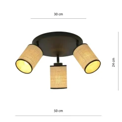 Best Czarna lampa sufitowa z ruchomymi światłami 1151/3PREM YOGA | Kaja Żyrandole Nowoczesne