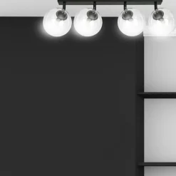 Best Czarna lampa sufitowa z regulowanymi kloszami 776/4 | Kaja Oświetlenie Żyrandole Nowoczesne