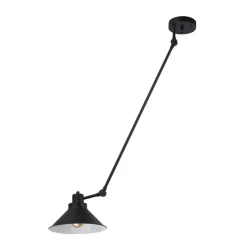 Store Czarna lampa sufitowa z regulowanym ramieniem 9144 | Kaja Oświetlenie Żyrandole Nowoczesne