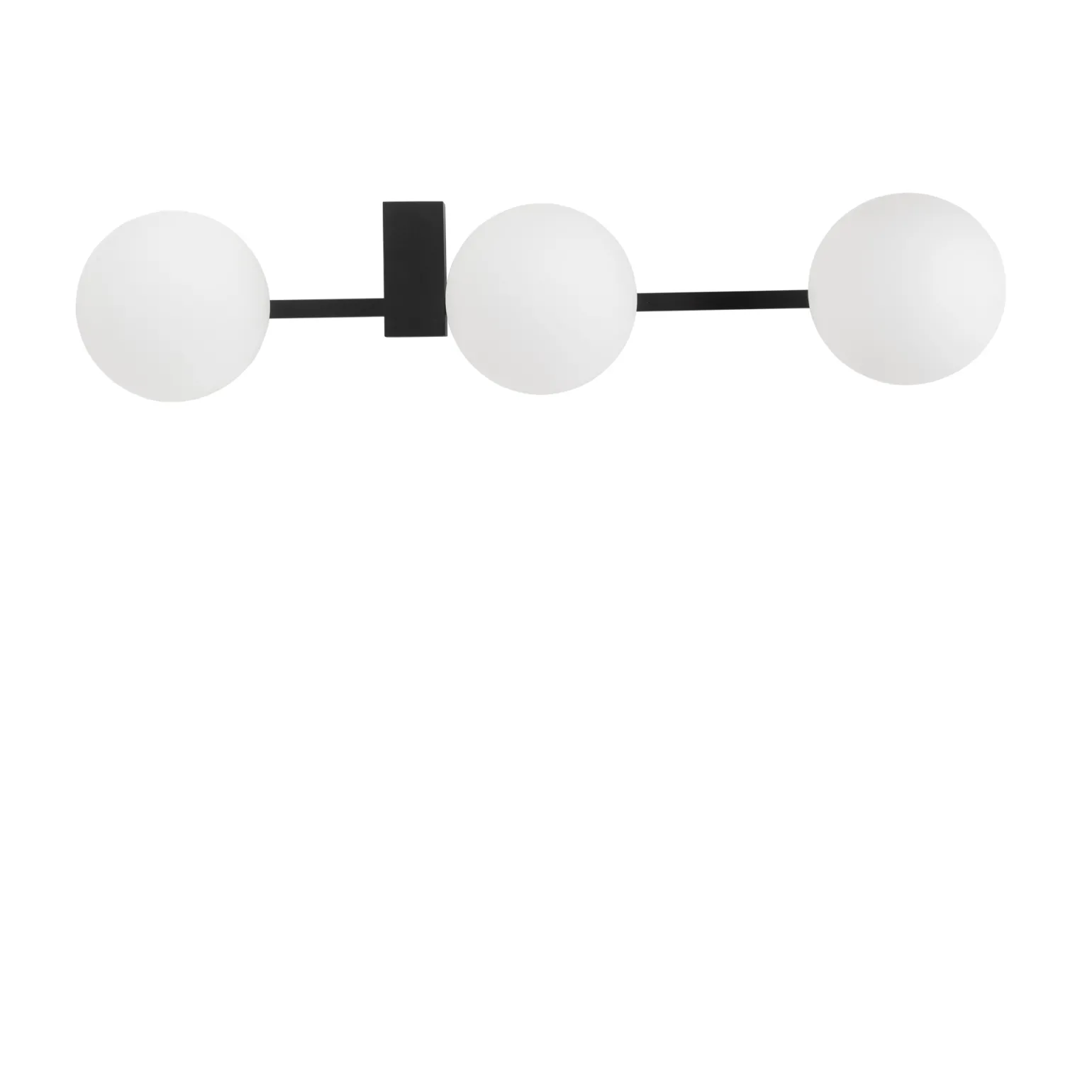 Sklep Kaja Czarna lampa sufitowa z trzema okrągłymi kloszami 10301 PIK | Kaja