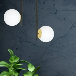 Best Sale Czarna lampa sufitowa ze złotymi podkładkami 1032/2 RAGNAR | Kaja Żyrandole Nowoczesne