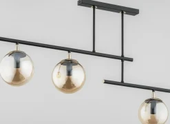 Best Czarna lampa sufitowa ze złotymi akcentami AL 63032 | Kaja Żyrandole Nowoczesne