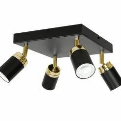 Best Sale Czarna lampa sufitowa ze złotymi przegubami LX 5166 z serii RENO Żyrandole Nowoczesne