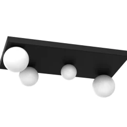 Cheap Czarna lampa w kształcie prostokąta z kloszami MLP8391 z serii BIBIONE | Kaja Oś Żyrandole Nowoczesne