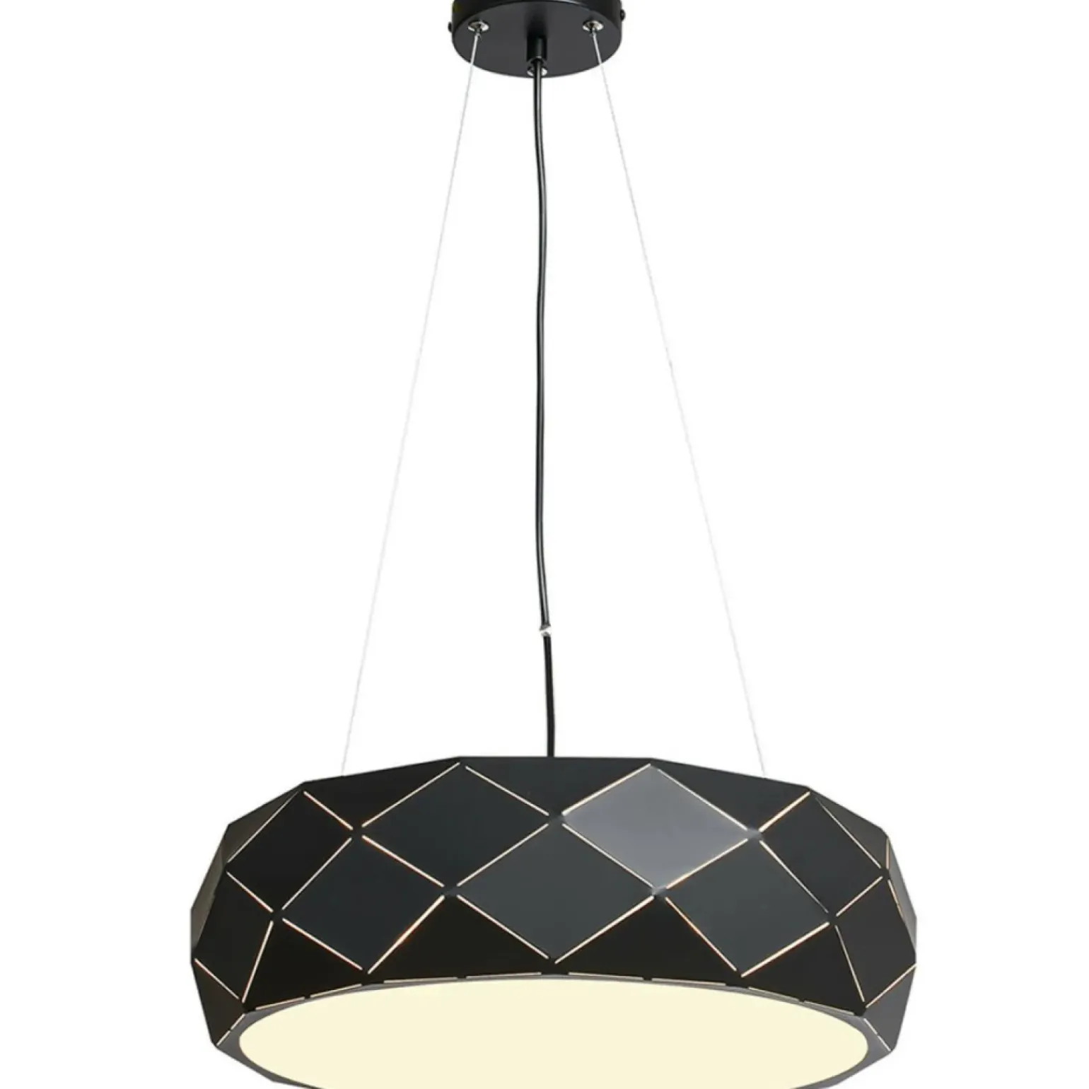 Clearance Czarna lampa wisząca, do salonu LP-8069/1P BK REUS | Kaja Oświetlenie Żyrandole Nowoczesne