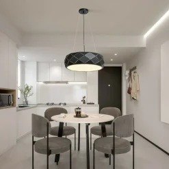 Clearance Czarna lampa wisząca, do salonu LP-8069/1P BK REUS | Kaja Oświetlenie Żyrandole Nowoczesne