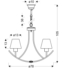 Sklep Kaja Czarna lampa wisząca, do stylowej sypialni 33-38708 z serii LONDYN