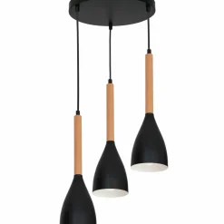 Cheap Czarna lampa wisząca, drewniana ozdoba LX 9740 z serii MUZA | Kaja Żyrandole Nowoczesne
