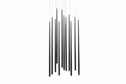 Cheap Czarna lampa wisząca LED 3000K wąski tuby AZ3419 LOUISE | Kaja Żyrandole Nowoczesne