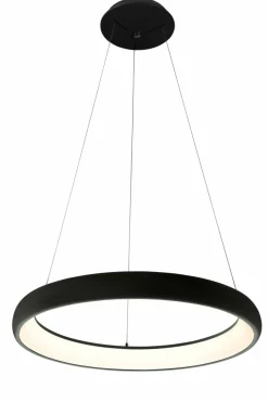 Flash Sale Czarna lampa wisząca LED koło ⌀81cm z pilotem AZ5066 ANTONIO | Kaja Żyrandole Nowoczesne