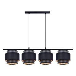 Sklep Kaja Czarna lampa wisząca, listwa nad podłużny stół K-5283 z serii AMOS