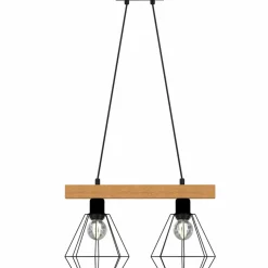 New Czarna lampa wisząca na dwa źródła światła LX 4102 z serii VASTRA Żyrandole Nowoczesne