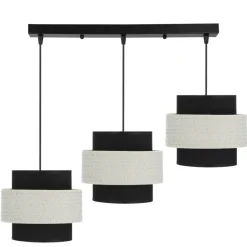 Best Sale Czarna lampa wisząca na listwie, z abażurami 33-17826 z serii BENTA Żyrandole Nowoczesne