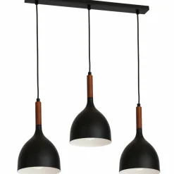 Cheap Czarna lampa wisząca na listwie, nad stół LX 1391 z serii NOAK WOOD Żyrandole Nowoczesne