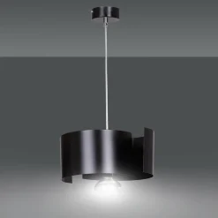 Sale Czarna lampa wisząca na ozdobną żarówkę 284/1 VIXON | Kaja Oświetlenie Żyrandole Nowoczesne