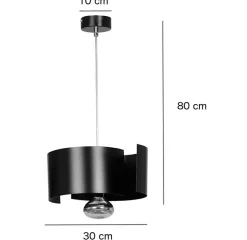 Sale Czarna lampa wisząca na ozdobną żarówkę 284/1 VIXON | Kaja Oświetlenie Żyrandole Nowoczesne