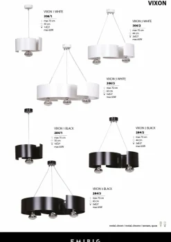 Sale Czarna lampa wisząca na ozdobną żarówkę 284/1 VIXON | Kaja Oświetlenie Żyrandole Nowoczesne