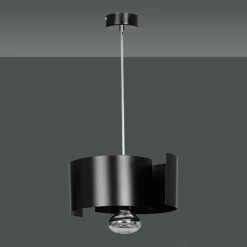 Sale Czarna lampa wisząca na ozdobną żarówkę 284/1 VIXON | Kaja Oświetlenie Żyrandole Nowoczesne