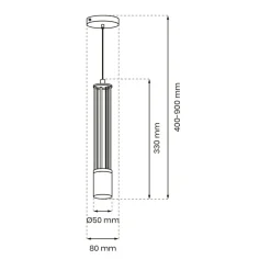 Cheap Czarna lampa wisząca, nowoczesna tuba MLP8409 z serii ESTILO | Kaja Oświetlenie Żyrandole Nowoczesne