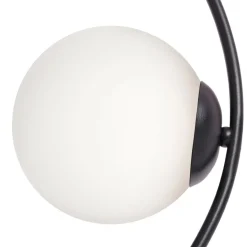Clearance Czarna lampa wisząca, pionowy okrąg z kloszami K-5103 z serii PARVA Żyrandole Nowoczesne