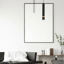 Best Czarna lampa wisząca, pojedyncza tuba MLP6305 z serii JOKER | Kaja Oświetlenie Żyrandole Nowoczesne