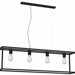Best Sale Czarna lampa wisząca skrzynka nad stół LX 6695 FRAME | Kaja Żyrandole Nowoczesne