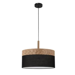 Sklep Kaja Czarna lampa wisząca z dwukolorowym abażurem 31-27771 z serii ORTO | Kaja Oświet