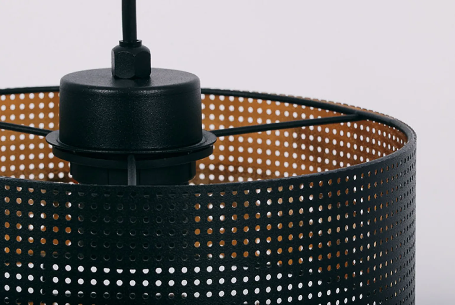 Sklep Kaja Czarna lampa wisząca z dwuczęściowym abażurem K-5220 z serii ZIMBO