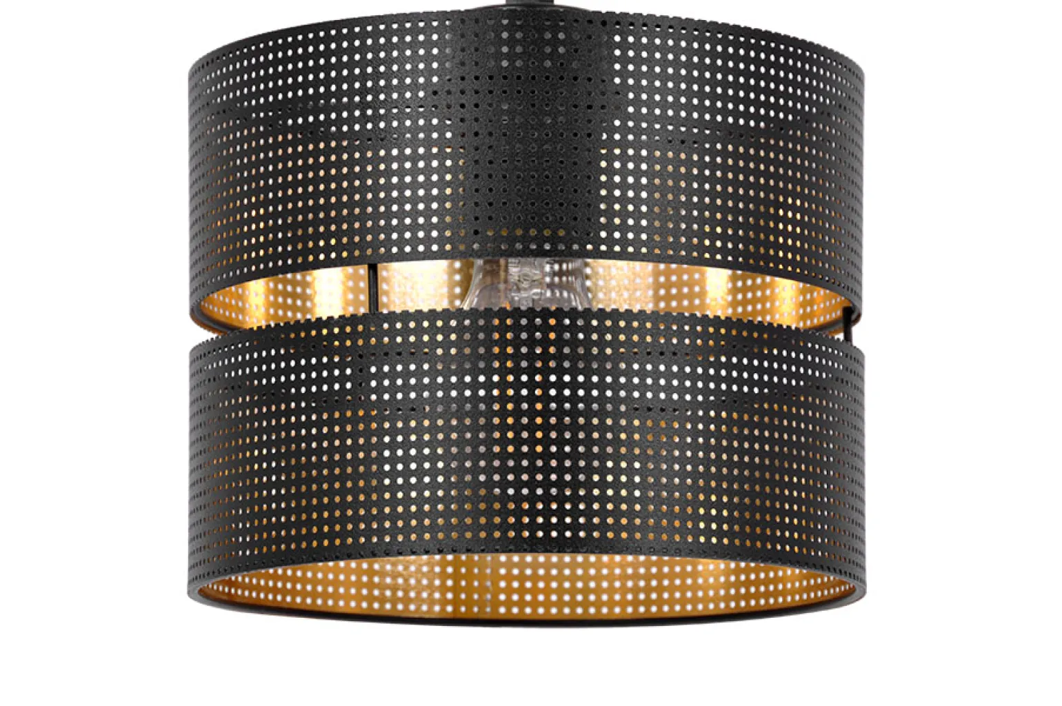 Sklep Kaja Czarna lampa wisząca z dwuczęściowym abażurem K-5220 z serii ZIMBO