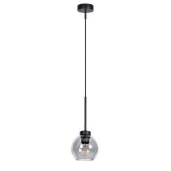 New Czarna lampa wisząca z dymionym kloszem K-4877 z serii ALDAR Żyrandole Nowoczesne