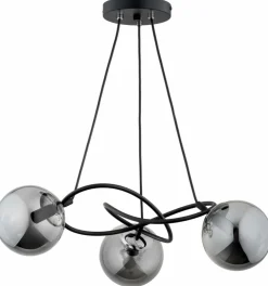 Cheap Czarna lampa wisząca z grafitowymi kloszami AL 62344 VELTA | Kaja Żyrandole Nowoczesne