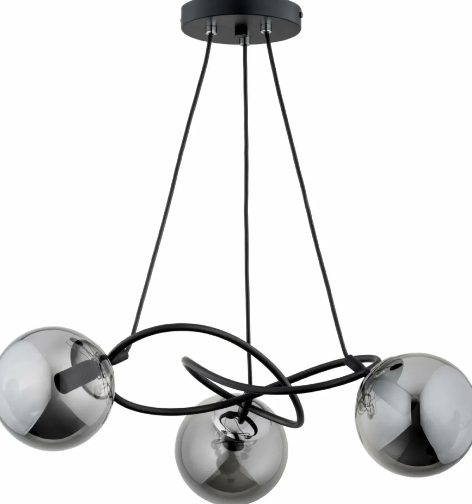 Cheap Czarna lampa wisząca z grafitowymi kloszami AL 62344 VELTA | Kaja Żyrandole Nowoczesne