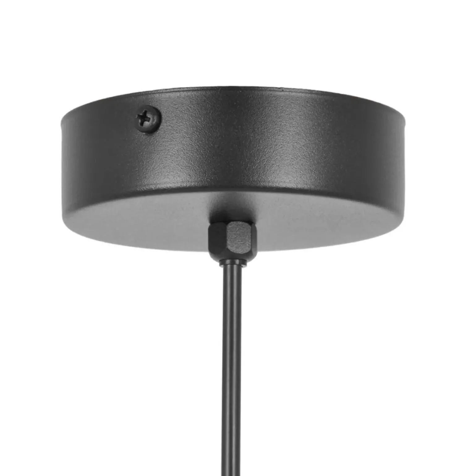 Store Czarna lampa wisząca z grafitowymi kloszami do salonu K-5365 z serii MEGAN Żyrandole Nowoczesne