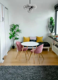 Store Czarna lampa wisząca z grafitowymi kloszami do salonu K-5365 z serii MEGAN Żyrandole Nowoczesne