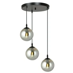 New Czarna lampa wisząca z kloszami do salonu 712/3PREM | Kaja Oświetlenie Żyrandole Nowoczesne