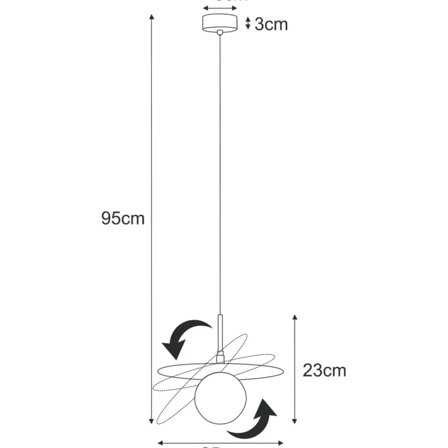 Cheap Czarna lampa wisząca z kloszem, regulowana tarcza K-5371 z serii SANTE Żyrandole Nowoczesne