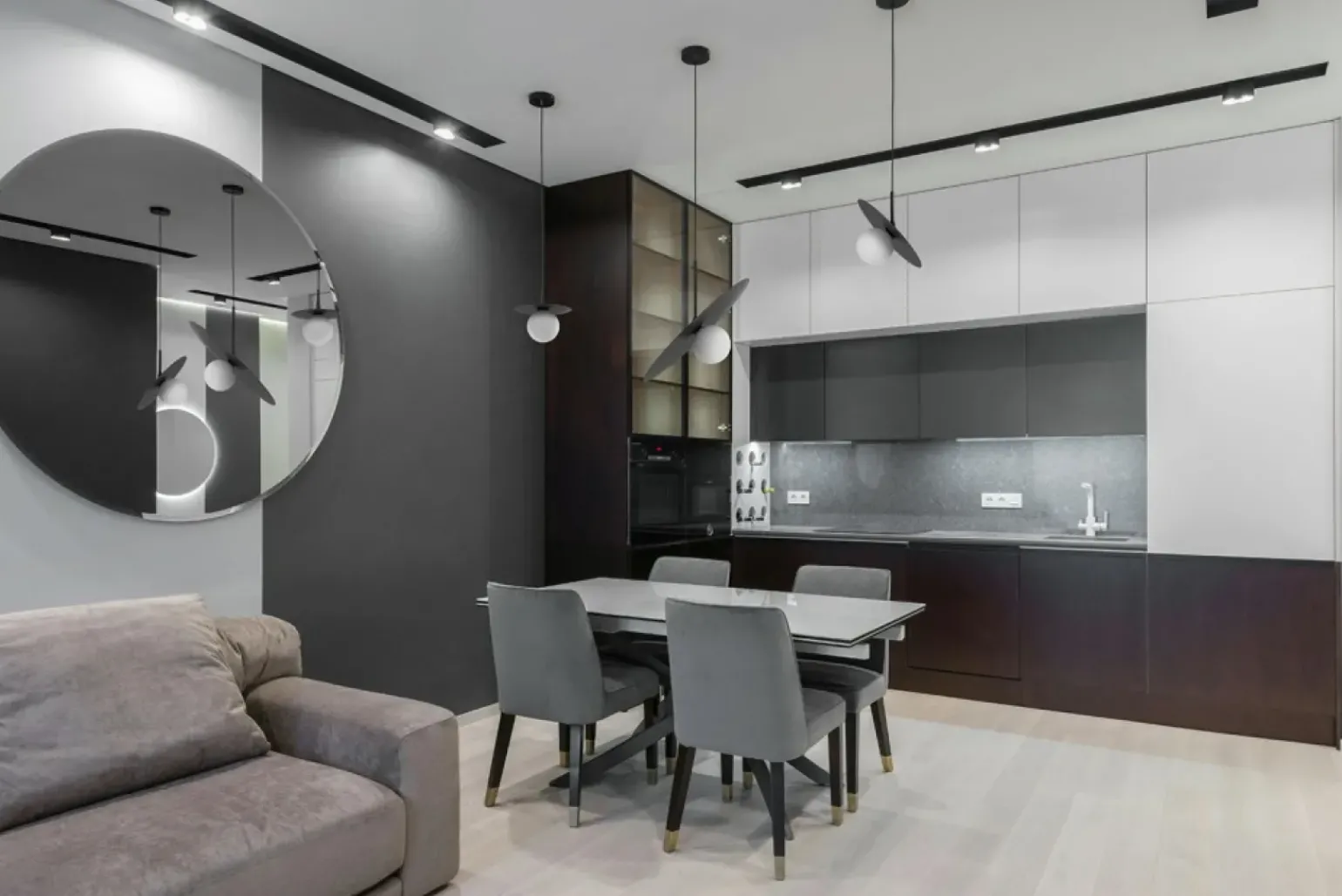 Cheap Czarna lampa wisząca z kloszem, regulowana tarcza K-5371 z serii SANTE Żyrandole Nowoczesne